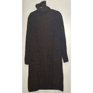 Bloomingdales Sleeveless Sweater Dress & Cardigan Set Small Silk Cashmere Brown